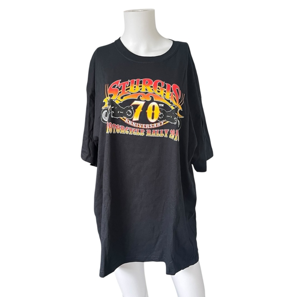 NEW Sturgis 2010 70th Anniversary Black Graphic T-shirt Cotton Mens Size XL